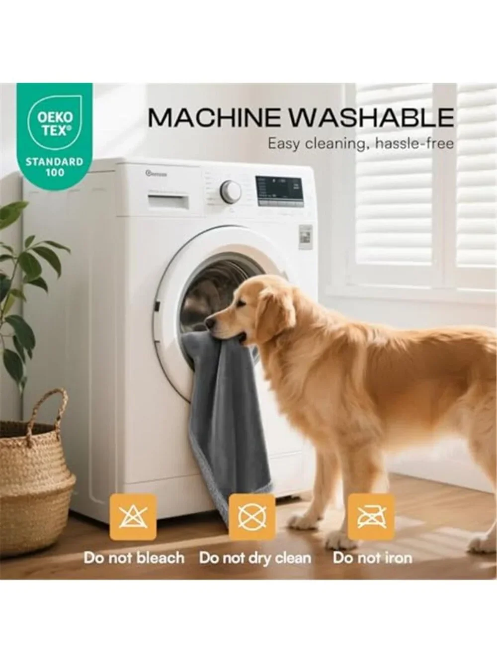 Waterproof Pet Blanket Sherpa Fleece Dog Cat Furniture Protector Throw Gray